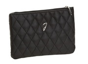 JANEKE mała CZARNA płaska kosmetyczka PIKOWANA 18cm ORYGINAŁ