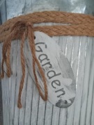 OSŁONKA NA DONICZKĘ DONICA METALOWA XXL DUŻA ZE SZNURKIEM WYPRZEDAŻ DOMOWA