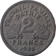 Francja 2 franki z 1943 roku - OBEJRZYJ MOJĄ OFERTĘ