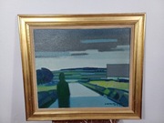 Stary obraz na płótnie sygnowany 