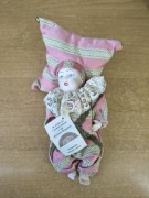 Porcelanowa lalka klaun L’Arcobaleno z certyfikatem | 30 cm