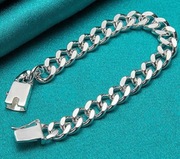 Srebrna Silver Sterling 925 bransoleta damska 20cm 10mm  Piękna Bransoletka