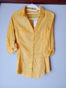 Bluzka bawełniana koszulowa żółta rozm. 34