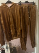 Dresy złote brązowe welurowe biust 130/140