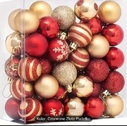 Zestaw 50 szt .Bombki plastikowe choinkowych 