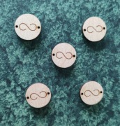 charms nr5 drewniany koralik grawer zawieszka 1,5 cm hand made