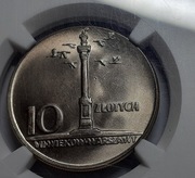 10 ZŁ KOLUMNA ZYGMUNTA 1965 NGC MS64   PIĘKNA