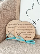 Drewniana tabliczka magnes lub do powieszenia dla babci i dziadka