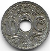 Francja 10 cen.1918