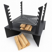 Palenisko 2w1 grill na drewno i ognisko, skladane