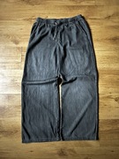 Szerokie jeansy Stradivarius XL szare regulacja sznurkiem tanio