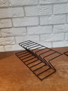 Stojak metalowy na ksiazki plyty kasety