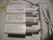 3 x nowa ładowarka USB 100-240 V 5 V 1 A + 2 x nowy kabel USB B 0,8 m