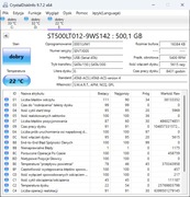 Dysk twardy 2.5' Seagate ST500LT012-9WS142 500GB -SPRAWNY - S.M.A.R.T
