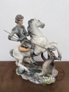 Rumunia Św. Jerzy Autorska Duża Digurka Sygnowana