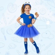 Strój przebranie kostium Ulica Sezamkowa Ciasteczkowy Potwór dziewczynka 