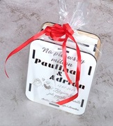 Skarbonka drewno grawer Wyjątkowe na prezent ślub urodziny