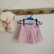 Różowa spódniczka dziewczęca sztruksowa 86 – serduszko, cekiny, bawełna