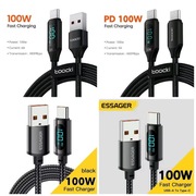 Kabel TOOCKI Kabel ESSAGER 100W LCD Kable 2m USB-C - USB-A-C Super Szybkie