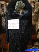 Futro naturalne z kapturem karakuly