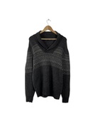 Wełniany sweter z kołnierzem, rozmiar L, stan bardzo dobry