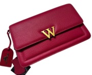 Wittchen listonoszka skórzana malinowy róż nowa 