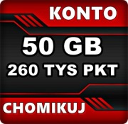 CHOMIKUJ 50 GB TRANSFER / 260 TYS PKT / BEZTERMINOWO - KONTO NA WŁASNOŚĆ