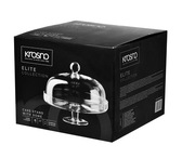 Szklana patera z kloszem Krosno Glass Elite