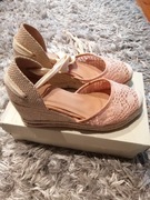 SANDAŁY  NA KOTURNIE ESPADRYLE WIĄZANIE ROZ. 40