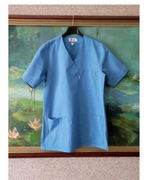 niebieska fartuch bluza medyczna stomatologoczna lekarska odzież 