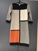 Sukienka 100% Wełna SOLAR | Styl Mondrian | Color Blocking | Rozmiar S