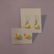 Handmade kolczyki rolady wiśniowe