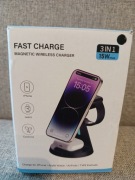 Stacja Ładująca 15W 3w1 MagSafe iPhone Watch NOWA