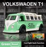 Volkswagen Bus T1 1:32 model metalowy z dźwiękiem i światłem zabawka