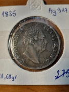 1 RUPEE z 1835 r Wilhelm IV Indie Brytyjskie , srebro