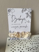 Podziękowanie podziękowania wieczór panieński frotka scrunchie gumka włosów