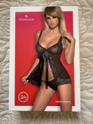 Obsessive Amanta L/XL komplet koszulka +stringi