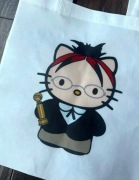 Torebka torba tote bag materiał non woven billie eilish hello kitty