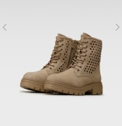 Quazi trzewiki ażurowe BEŻOWE rozm 38- NOWE z metką 