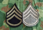 Naszywki insygnia Staff Sergeant Sgt.  US WW2 Chevrons M42 Army USMC Navy