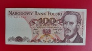 Banknot 100 zł z 1988r, Seria TE