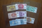 Łotwa zestaw banknotów 8 sztuki stan 1
