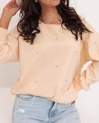 Sweterek morelowy Perełki 