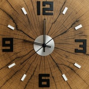 Unikat świata! Duży zegar z drewna – 64 cm, 18 kg, Cichy mechan