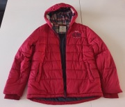 zimowa kurtka czerwona watowana z polarem Reserved rozmiar 158 szalik dz