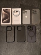 iPhone 15 Pro 128GB Natural Titanium | Stan idealny | Faktura Abfoto + Etui