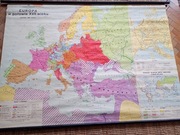 Mapa ścienna PRL duża - Europa w połowie XVII wieku