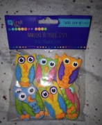 Naklejki 3D z filcu sówki sowy nowe