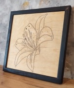 Obraz Drewniany LILIA | Rękodzieło | Loft Decor | Prezent | RenovArte