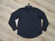 LIVERGY męska koszula granatowa len i bawełna NOWA _ M (39/40)